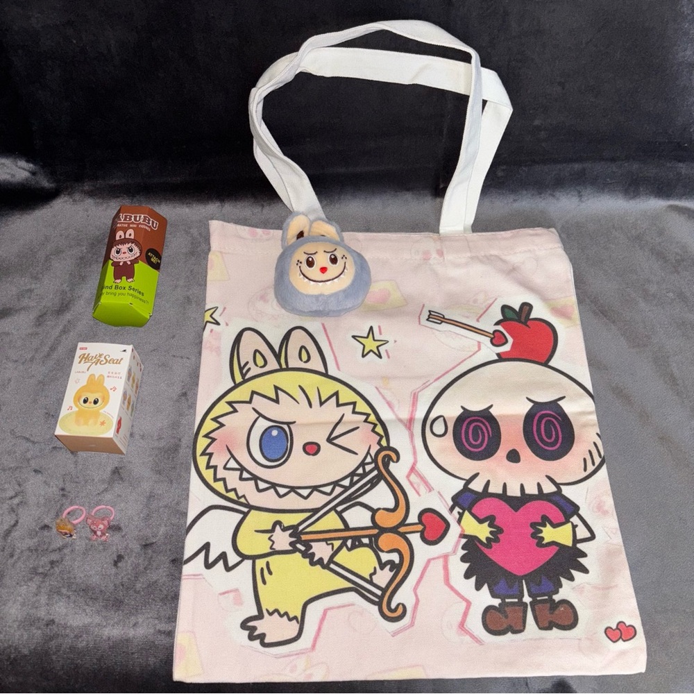 Labubu tote bag bundle